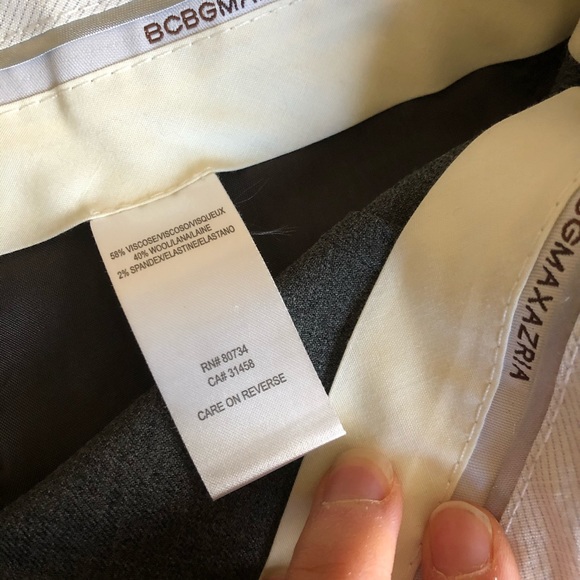 BCBG Suiting Wool Charcoal Pants - Picture 3 of 4